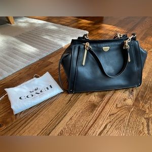 Coach Dreamer Purse Black and Gold